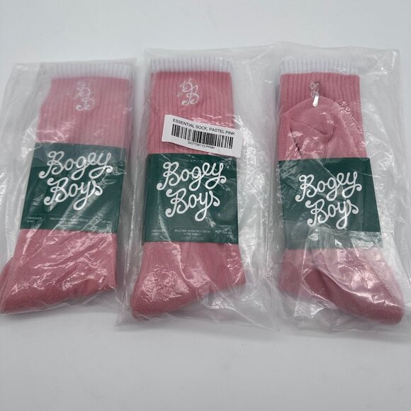 Bundle of 3 Pair Bogey Boys Essential Crew Long Golf‎ Socks, Size M/L 9-12, Pink - Picture 5 of 9